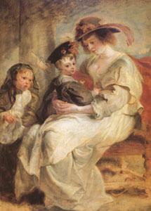 Peter Paul Rubens Helene Fourment and Her Children,Claire-Jeanne and Francois (mk05 )